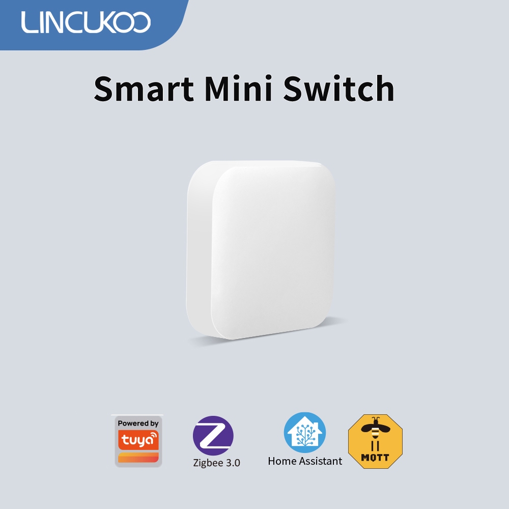 LINCUKOO ZigBee3.0 Smart Mini Switch , Botão De Cena À Prova De Choque E Durável Para Automação Residencial Ligação Mult