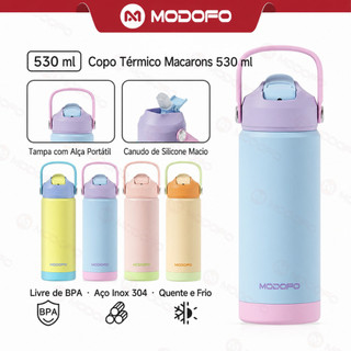 MODOFO Tumbler 18oz Thermos Bottle Cup com garrafa de palha Air Tahan Sejuk Aquaflask portátil de aço inoxidável Água