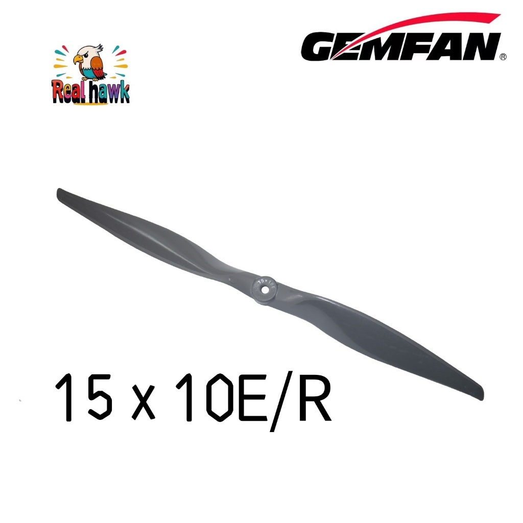1 Unidade CW/CCW Hélice GEMFAN Vortex 15x10E/R Nylon Vidro - Alta Performance Upgrade para Asa Fixa RC Supera APC