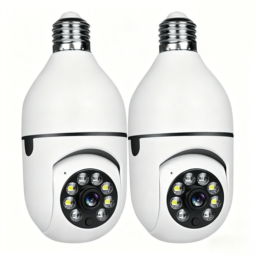 Z-LOT CAM : Sistema De Segurança De 2 Câmeras Com 360 ° Iluminação LED , WiFi , IP HD , Visão Noturna , PTZ , Sem Fio , 