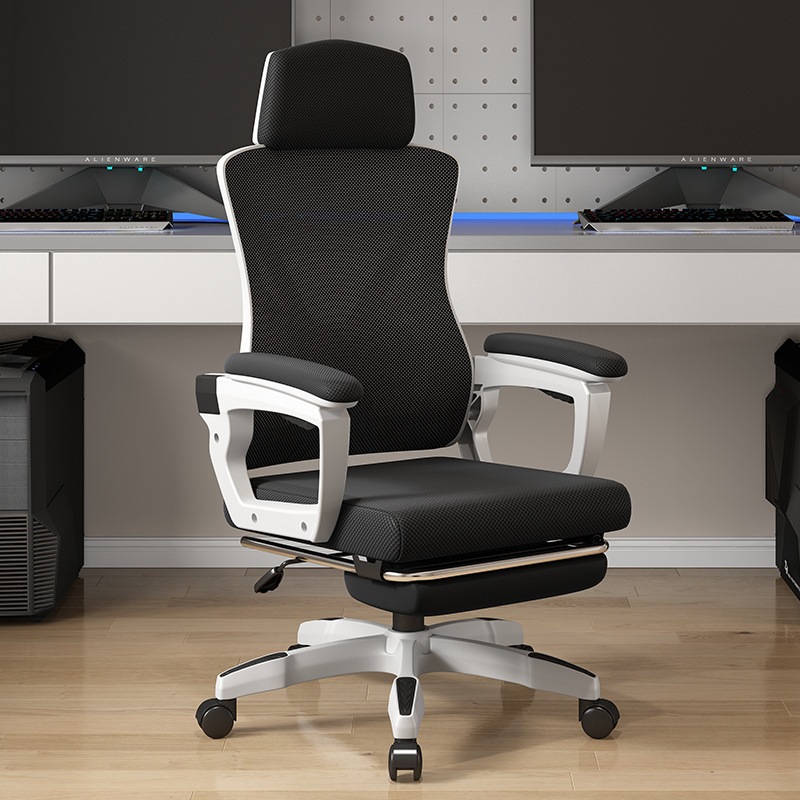 Cadeira Escritório Gamer Reclinável Giratória Ergonômica Tela Mesh Com Apoio Para Pés Confortável