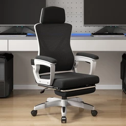 Cadeira Escritório Gamer Reclinável Giratória Ergonômica Tela Mesh Com Apoio Para Pés Confortável