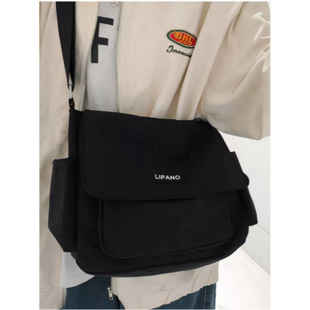Bolsa Carteiro de Nylon Impermeável para Estudantes Bolsa Transversal e de Ombro para Estudantes e Uso Diário
