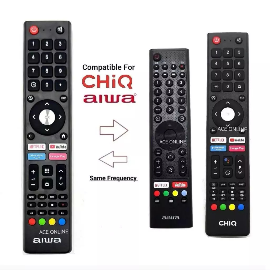 AIWA & CHIQ ANDROID SMART TV Controle Remoto Para emote AW-D01 A400S LED43G7S A550US LED50X8FL LED65X8FL (Sem Voz)