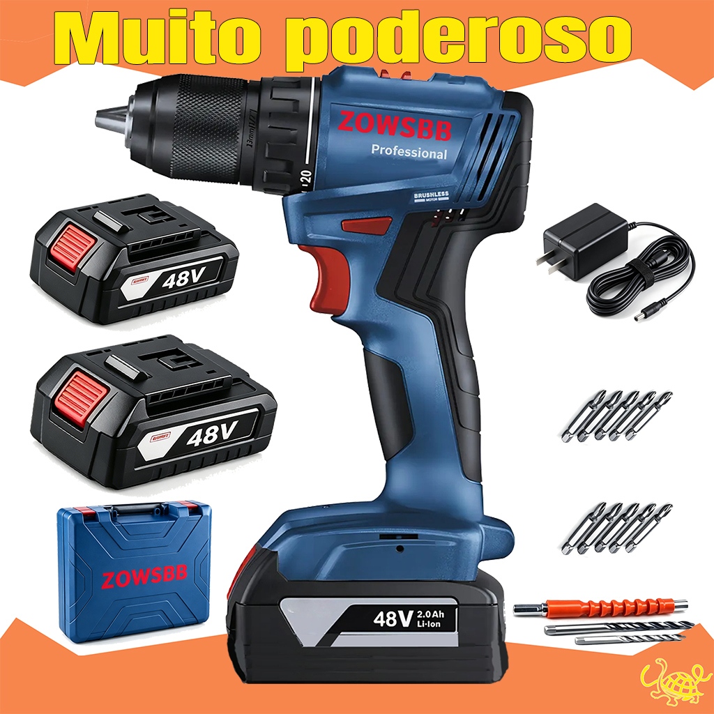 Furadeira parafusadeira GSB 6-115 48v Universal Bosch 2 Baterias furadeira de impacto elétrica chave de fenda elétrica