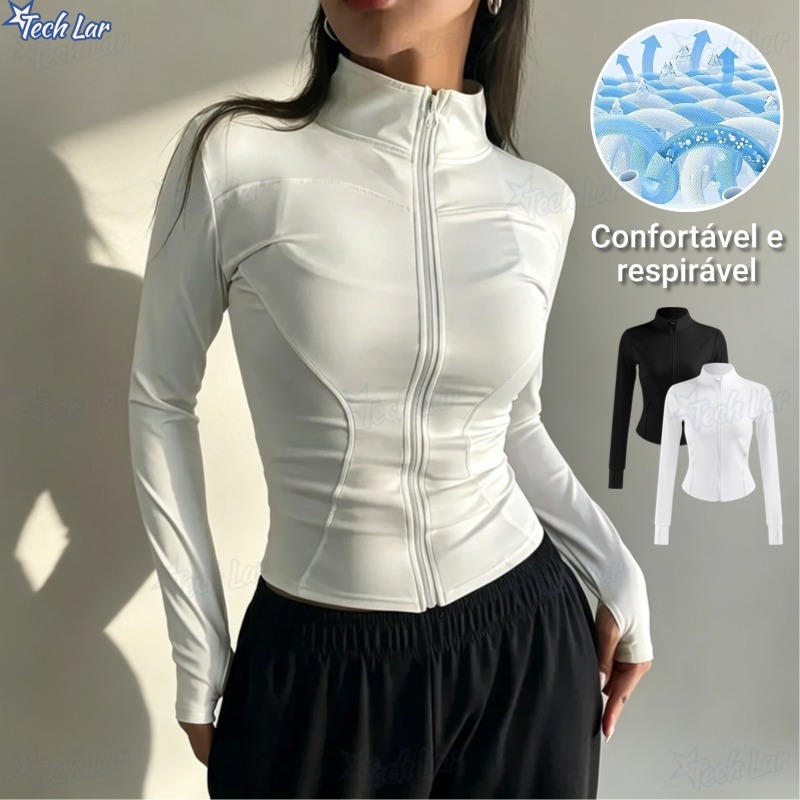 Blusa manga longa gola alta academia suplex dia a dia inverno moda 2026-TL
