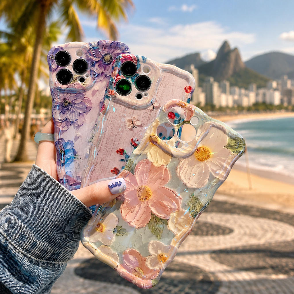 Retro pintura a óleo caso capinha para iphone 13 14 15 16 17 promax 12 11 flor impressão à prova de choque capa de silic