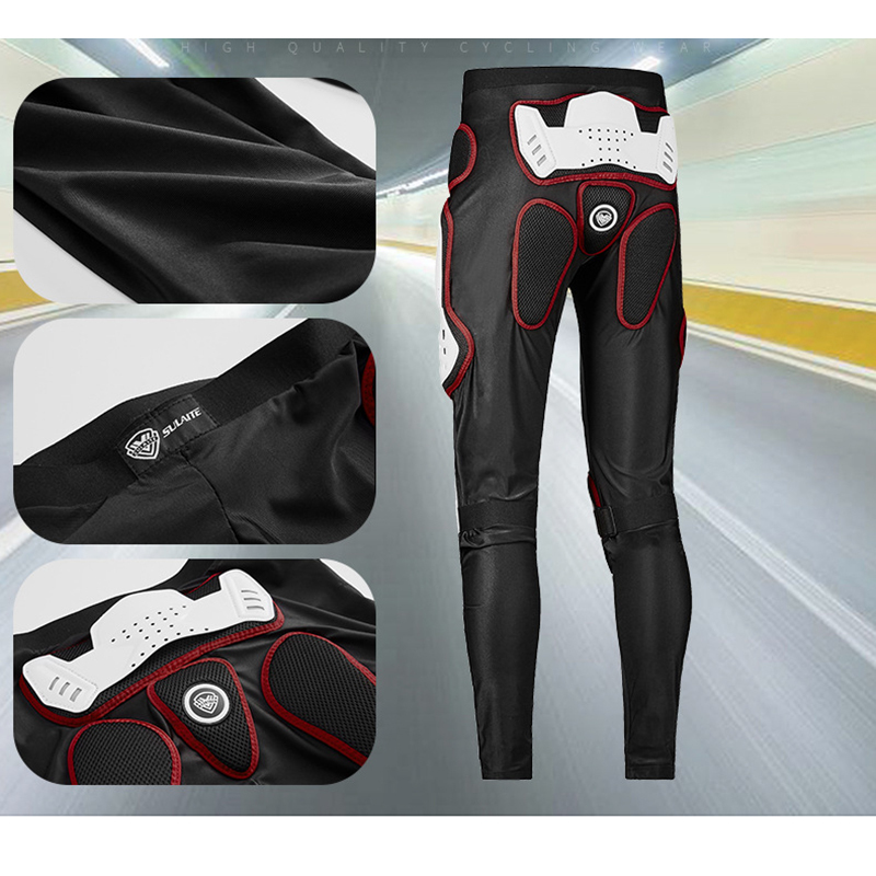 Homens Motocicleta Calças De Proteção Corpo Impacto Armadura Equitação Quadril Joelho Perna Guarda Calça