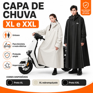 Capa de chuva para carros elétricos, motocicletas a bateria, poncho longo à prova de chuva para homens e mulheres