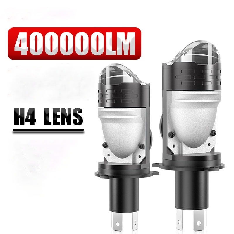 H4 Bi-LED Mini Lente De Projetor Lâmpadas De Farol Alto/Baixo Feixe 6000K Luzes De Condução