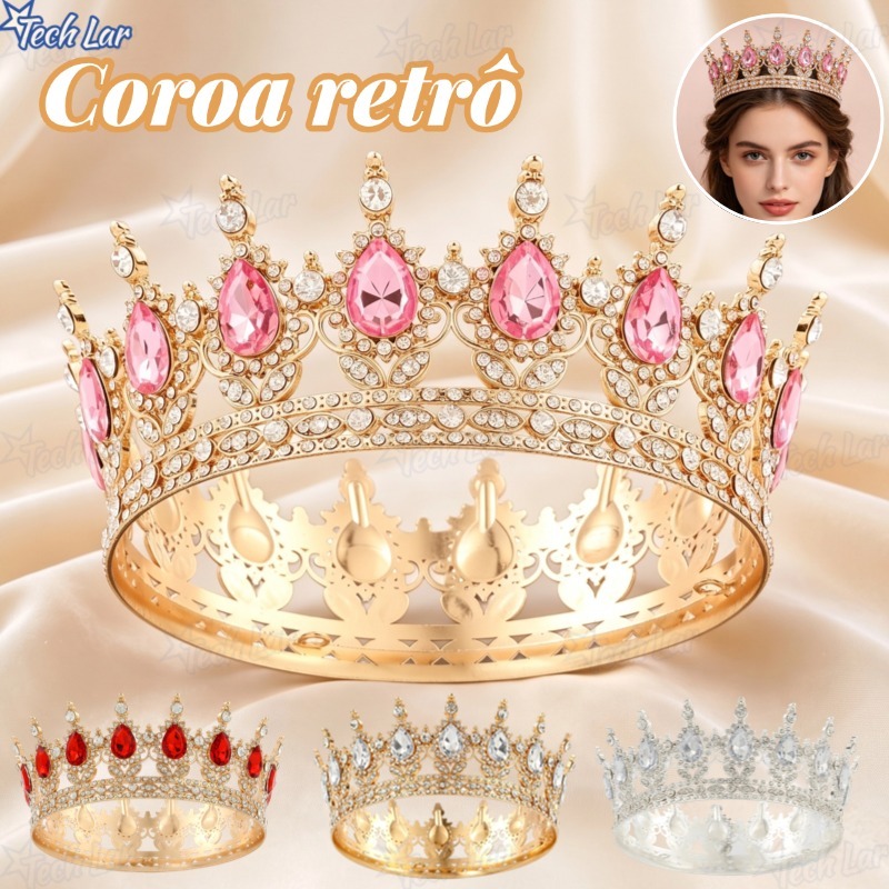 Imagem Coroa Redonda Princesa Redonda P/concurso E Festas  para Eventos Especiais Concurso e topo de bolo-TL