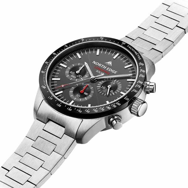 NORTH EDGE LONGWINGS Relógio Masculino De Quartzo Com Cronômetro Movido A Energia Solar À Prova D'água 50M 316 Piloto Lu · foto 2
