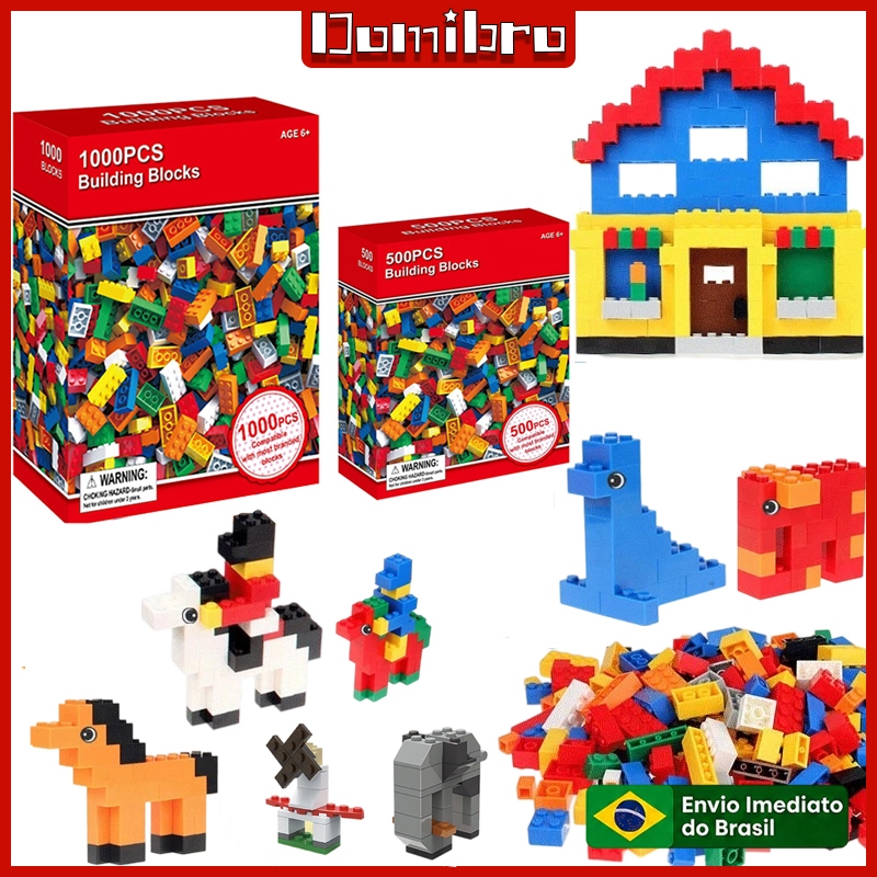500/1000 Pcs Blocos De Construção De Peças Crianças Brinquedos DIY Educativos