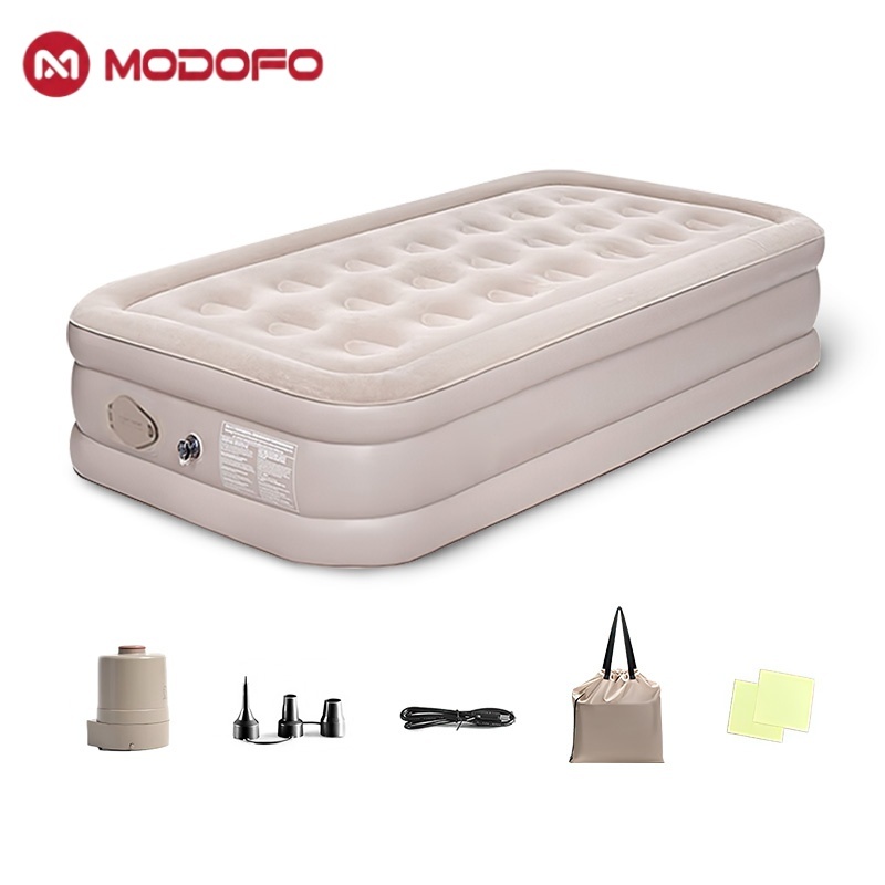 MODOFO Travesseiro Grátis Cama De Ar Inflável Portátil Automática Tamanho Duplo Com Bomba Elétrica Para Barraca De Acamp