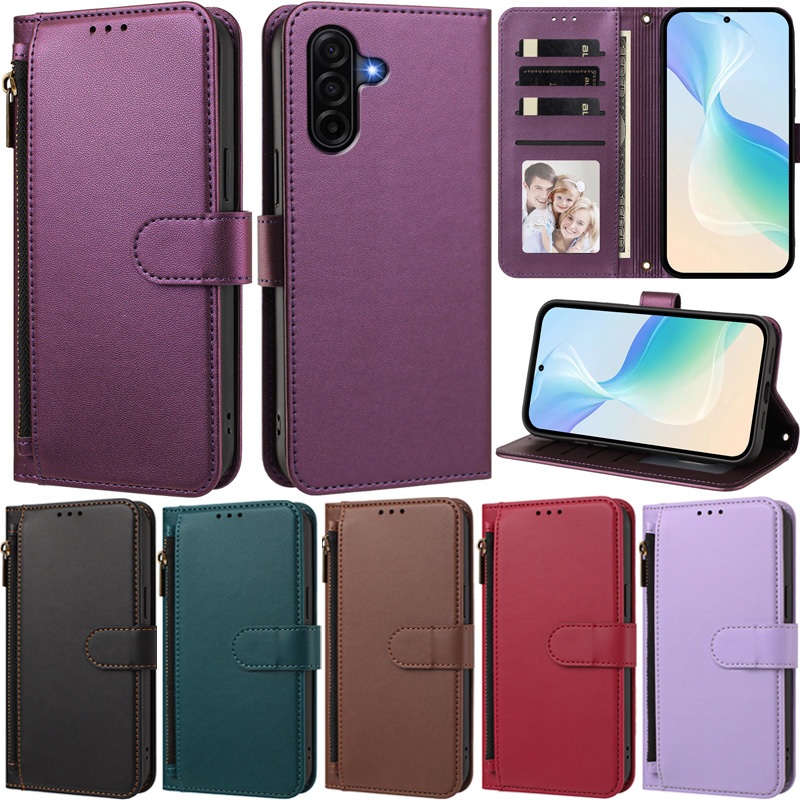 Caixa De Luxo Para Samsung Galaxy A57 5G A37 A27 A56 A36 A26 A16 A17 A55 5G A36 A54 A34 A15 A25 5G A07 A06 5G Carteira C