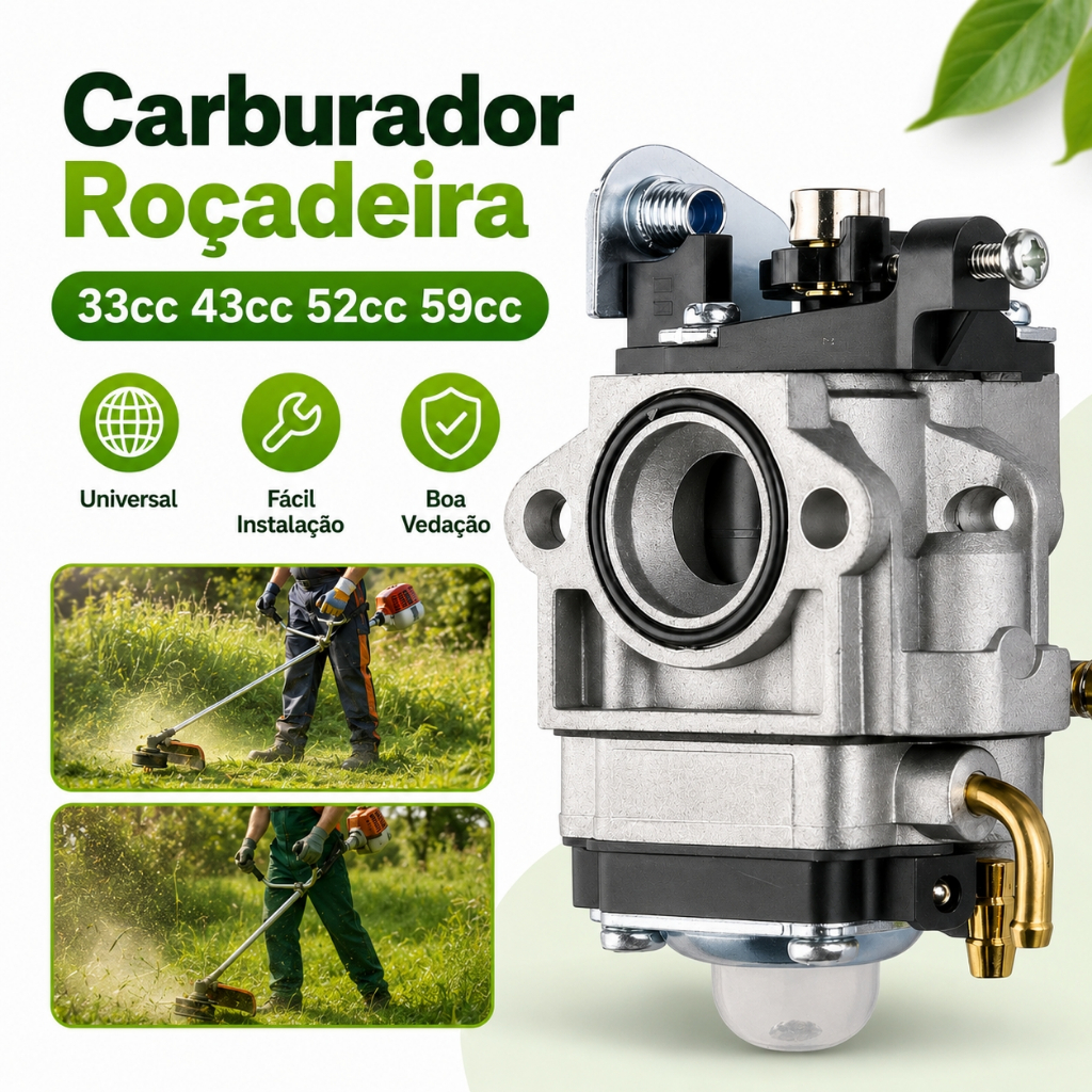 Carburador Para Roçadeiras Toyama Universal 43cc a 65cc 2 Tempos
