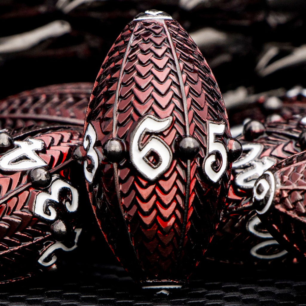7 Pcs Dragon Egg Metal DND Dice Set D6 Preto Vermelho Feito À Mão D E Dungeons and Dragons Pathfinder Jogo De RPG De Mes