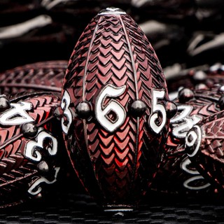 7 Pcs Dragon Egg Metal DND Dice Set D6 Preto Vermelho Feito À Mão D E Dungeons and Dragons Pathfinder Jogo De RPG De Mes