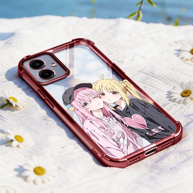Capa YBD Para Samsung Galaxy A07 M07 F07 A06 A03 Core A04 A05 A04E F04 M04 A042F M05 F05 A032F Anime Twin Girls Moldura 
