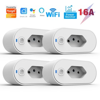 Wifi 16A Tuya Adaptador De Tomada Inteligente , Suporte Para Controle De Aplicativo Smart Life , Alexa , Google Home , V