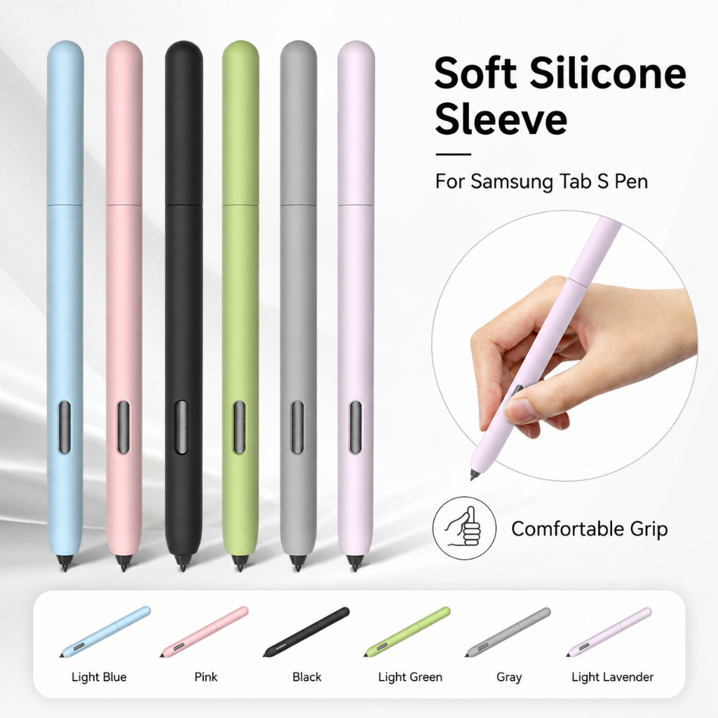 Capa Para Samsung Galaxy Tab S11 S10 S9 S8 S7 FE Plus Ultra S6 Lite Silicone Macio Caneta Antiderrapante Tablet Lápis Ma