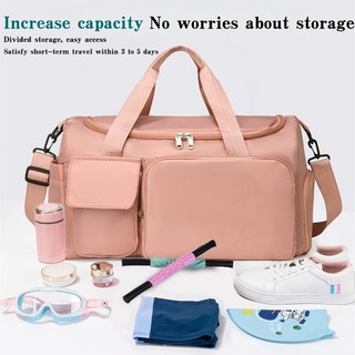 Bolsa De Ginástica De Grande Capacidade | Compartimento Para Sapatos Independente E Resistente À Água , Design De Separa