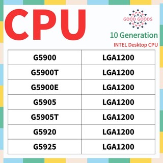 G5900 G5900T G5900E G5905 G5905T G5920 G5925 CPU De Desktop INTEL Celeron De 10a Geração LGA1200