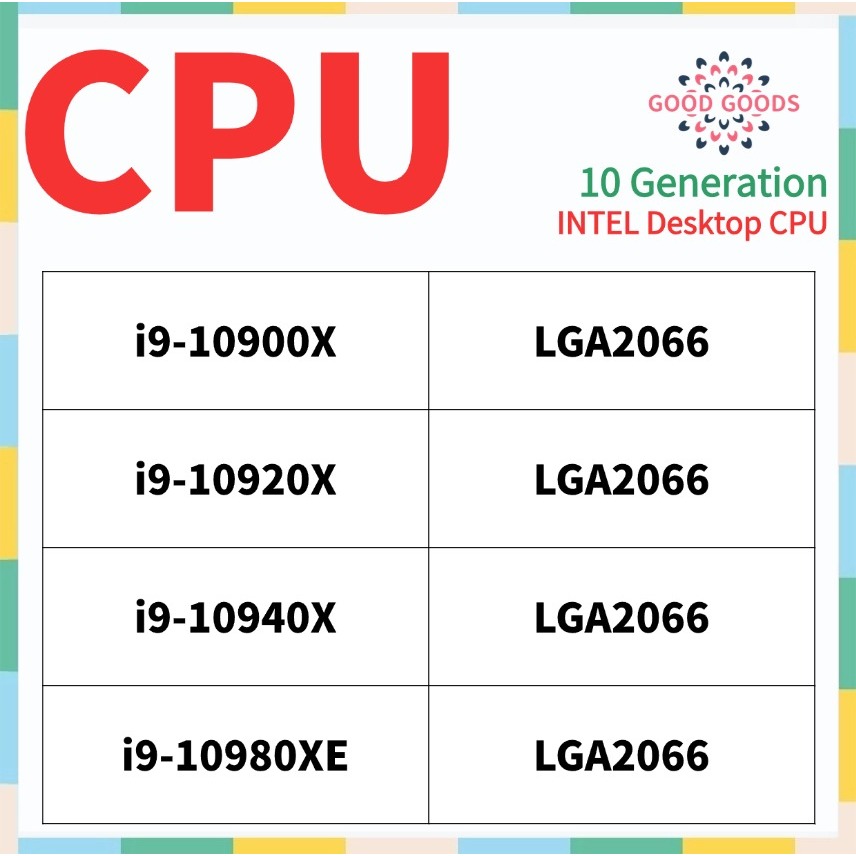 i9-10900X 10920X 10940X 10980XE Cascade Lake-X 10a Geração INTEL Core Desktop CPU LGA2066 Para Placa-Mãe X299