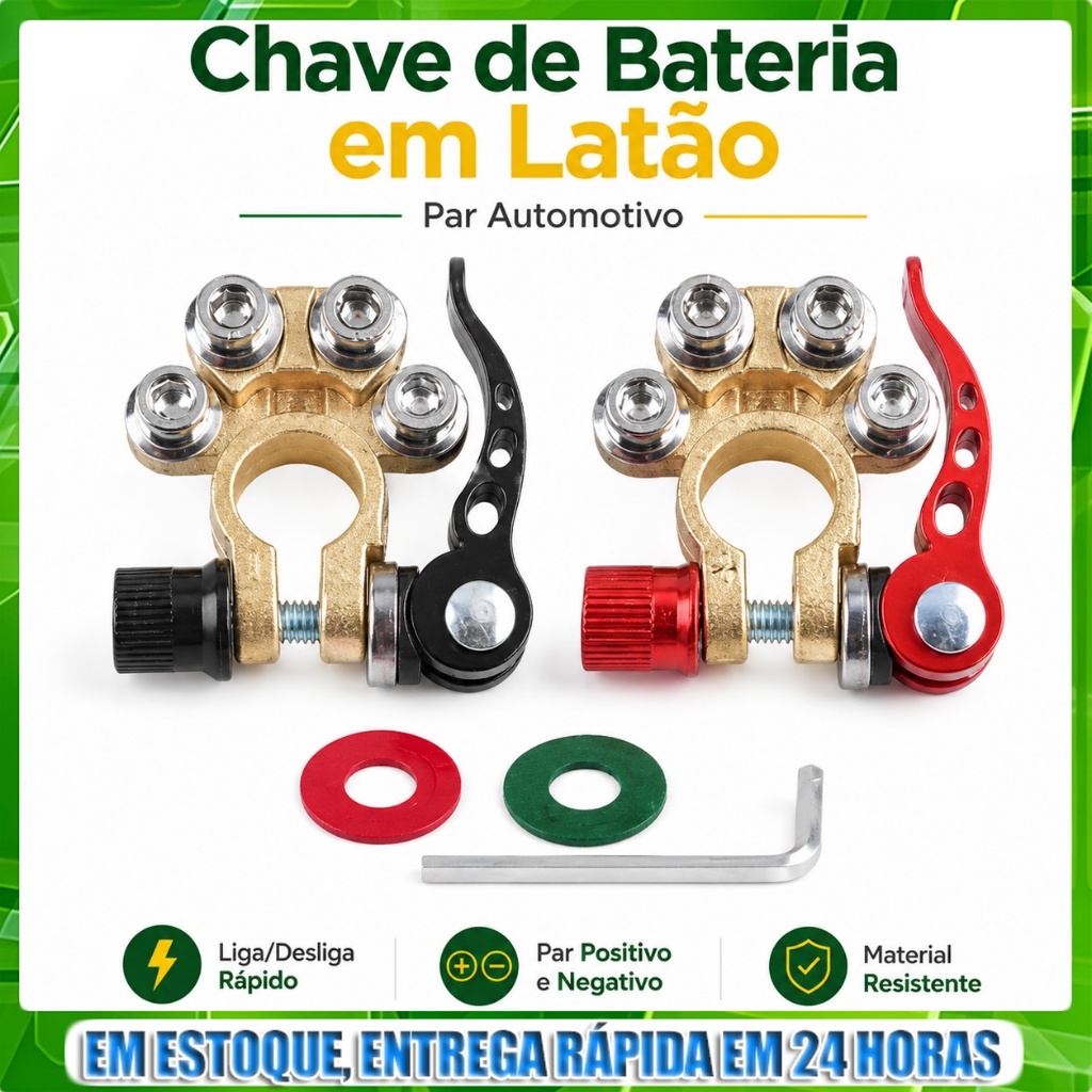 12v 24v Positivo & Negativo Automotivo Bateria Terminal Cabo Braçadeira de Liberação Rápida Carro