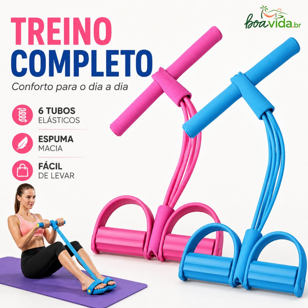 Corda Tubo Pedal Para Fazer Exercícios Alongamentos Musculação Fisioterapia Elástico Para Exercícios