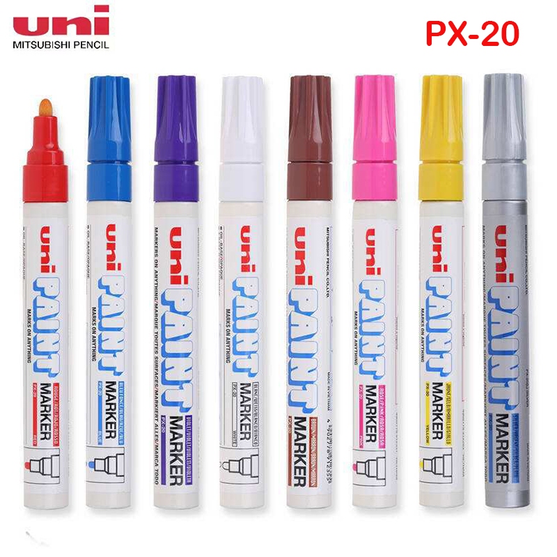 1 Unidade Japão Uni PAINT MARKER PX-20 Caneta Colorida À Base De Óleo 2.2-2.8 Mm