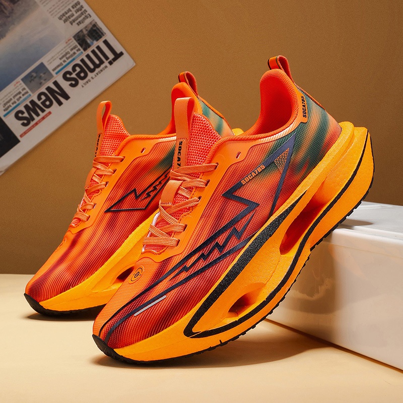 Pipoca ultra Leve Placa De Carbono Esportes E Lazer , Tênis De Corrida Elásticos , Sapatos Da Moda Para Casais