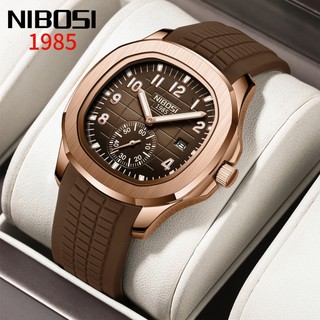 Relógio NIBOSI original Masculino Bracelete De Silicone Moda Esportiva casual Brilha No Escuro