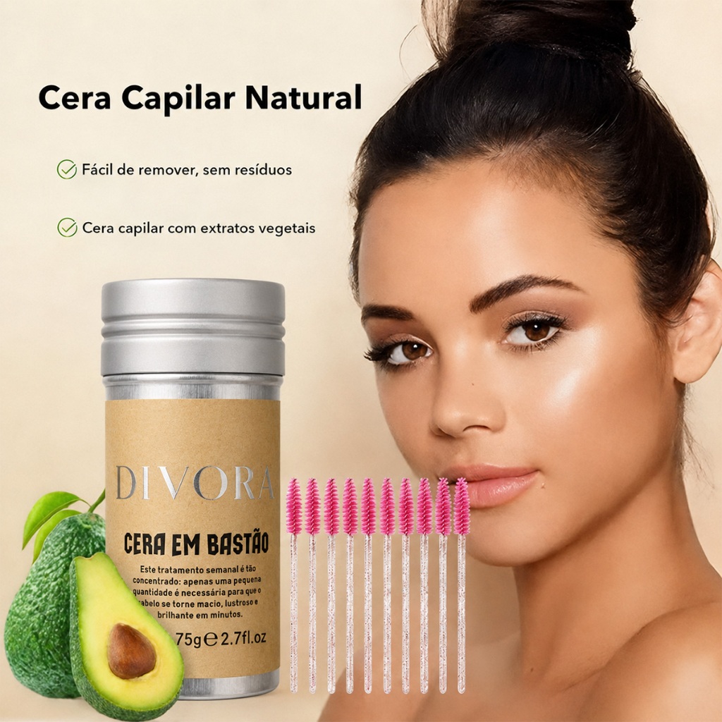 KIT Bastão De Cera Para Cabelo Stick Portátil Profissional Perfeito Linha De Liso Não Frizado