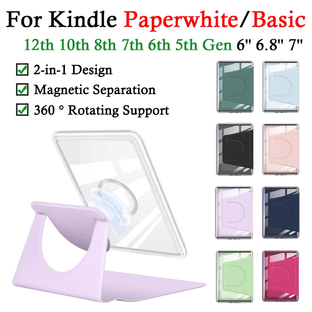Para Kindle Paperwhite 12ª 10ª 8ª 7ª 6ª 5ª Geração 7'' 6,8'' 6'' Separação Magnética de Acrílico 2 em 1 Capa RS23CV