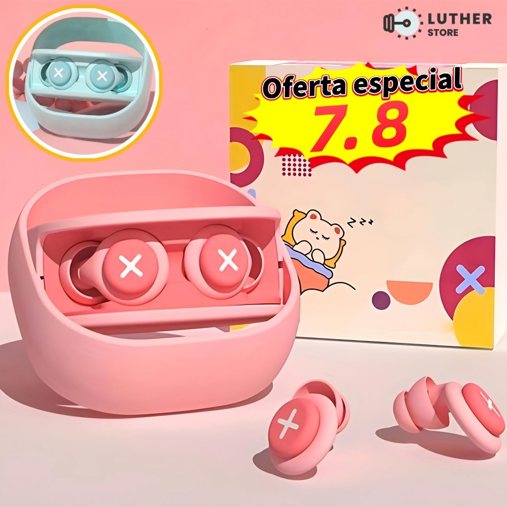 Tampões Auriculares De Silicone Isolamento Acústico Redução De Ruído Com Esponja Macia Protetor Auricular
