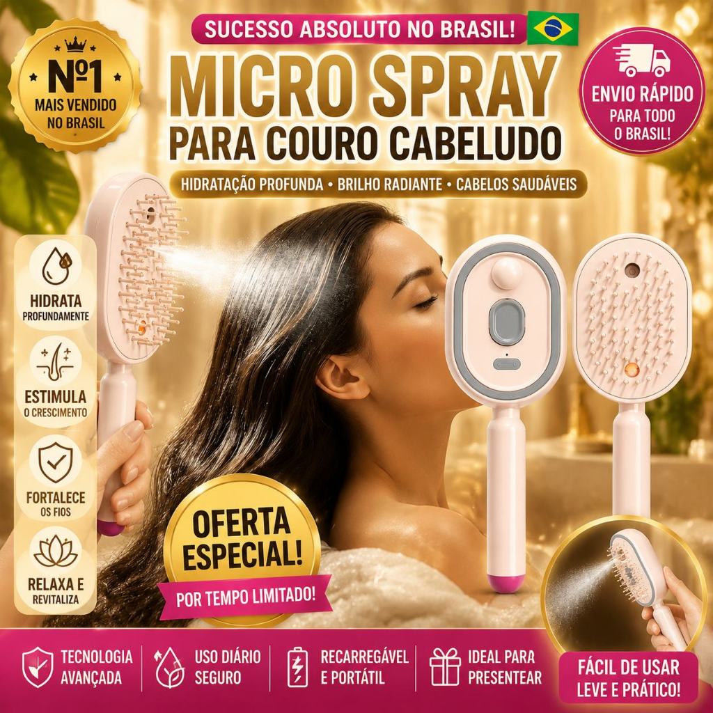 spray Elétrico , Pente De Massagem Com airbag , Atomização De Óleo Essencial Para Cuidados Os Cabelos , Autolimpante , S