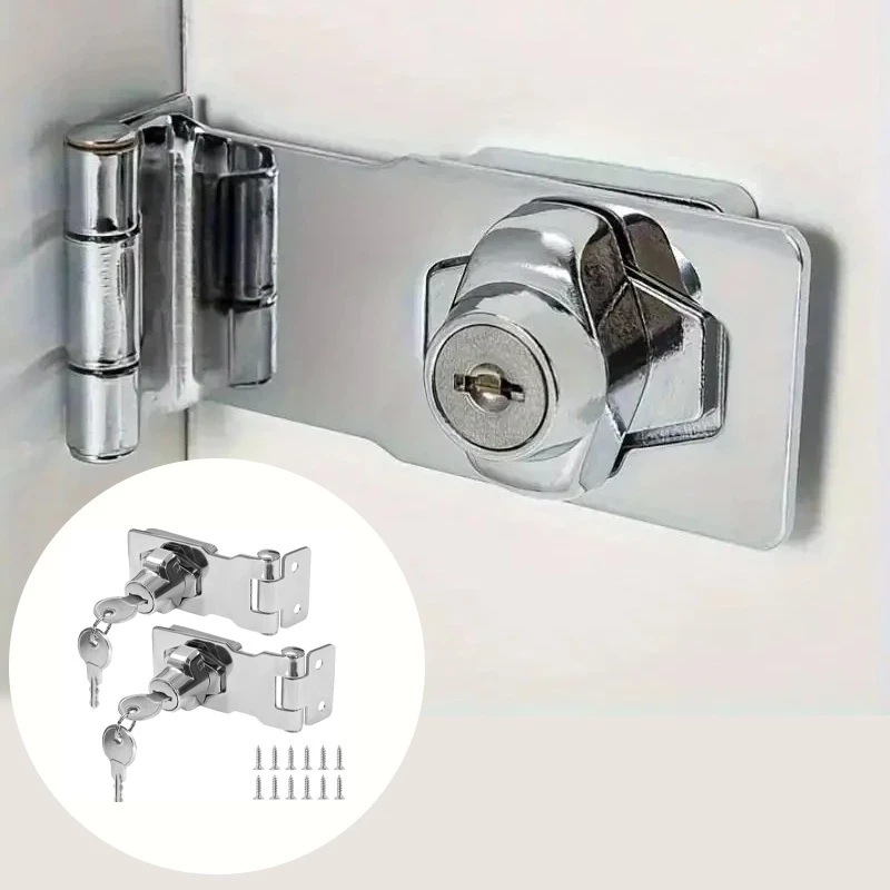 Fechadura para Gavetas e Armários 6,5 cm. 2 chaves 6 parafusos