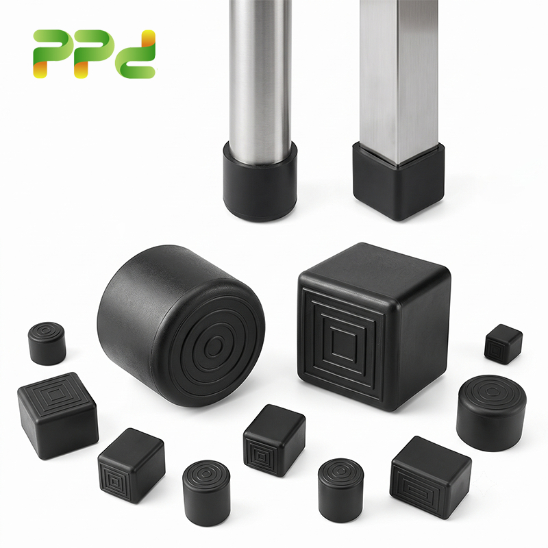 Tampa De Extremidade Preta De Borracha De 6 Mm-75 , Plugue De Furo De Tubo De Pernas De Cadeira De Mesa Oca Redonda , Ca