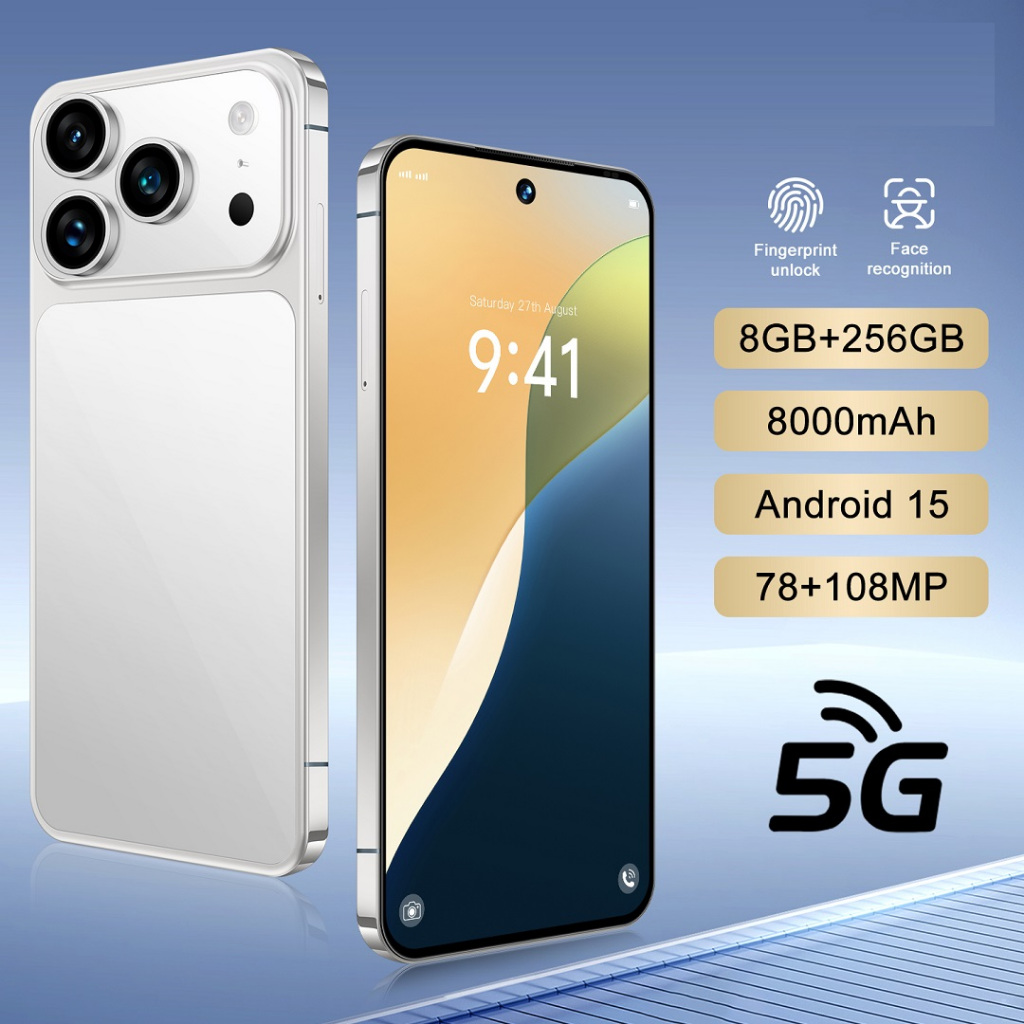 Novo Smartphone De Rede Suave 4G/5G , Tela De 6.7 Polegadas , Memória , 8GB + 256GB , Bateria 8000mAh