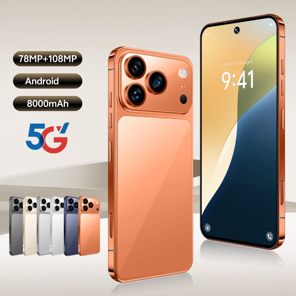 Smartphone 4G/5G De Alta Qualidade Com Memória De 6.7 Polegadas 8GB + 256GB Bateria 8000mAh Android 14.0