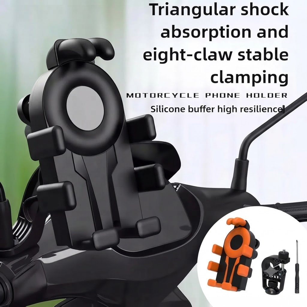 Suporte Celular Para Moto Bicicleta Com amortecimento de ar estilo polvo