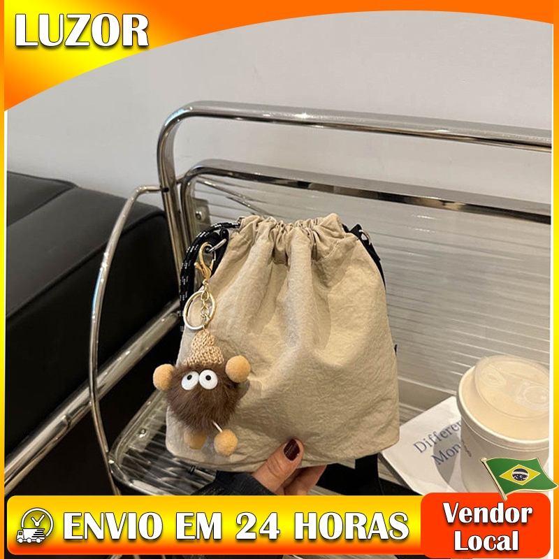 Leve esportes lazer grande capacidade estilo ocidental pingente elegante plissado balde ombro bagunça