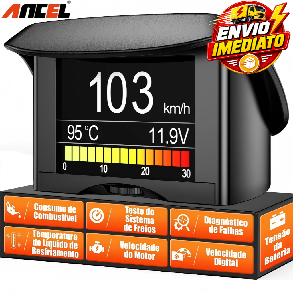 Ancel A202 Digital OBD2 HUD Scanner De Automóvel Display De Velocidade Medidor De Temperatura