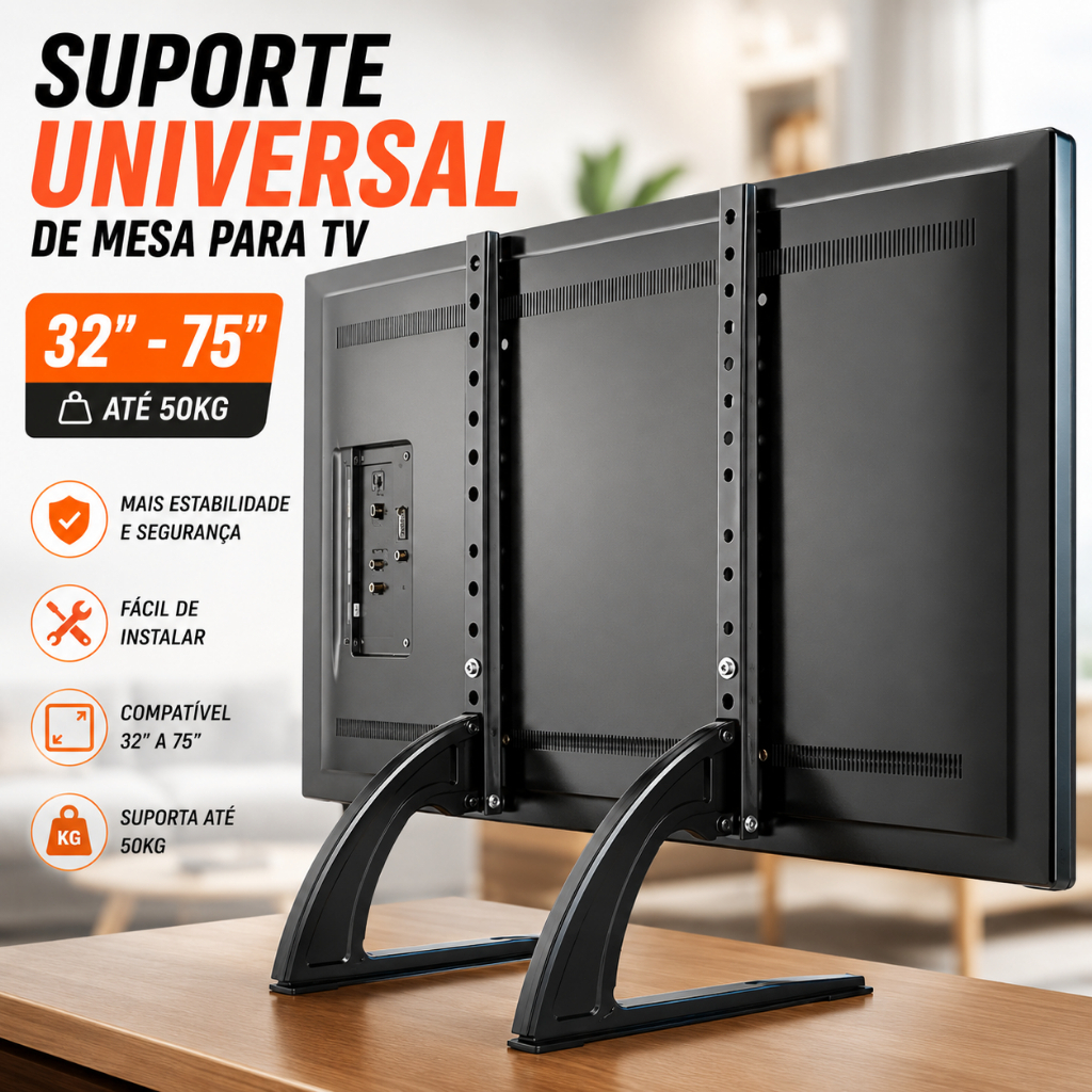 Suporte De Mesa Para Tv Base 36'' A 75'' Lcd Led oled qled Universal Samsung LG