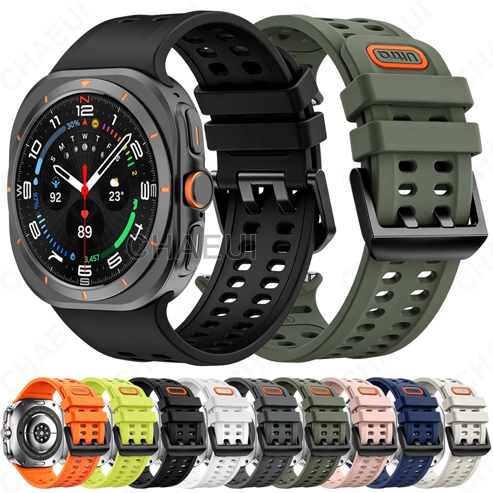 Pulseira De Silicone Acessórios De Respirável Para Galaxy Watch Ultra 2 / Ultra 
