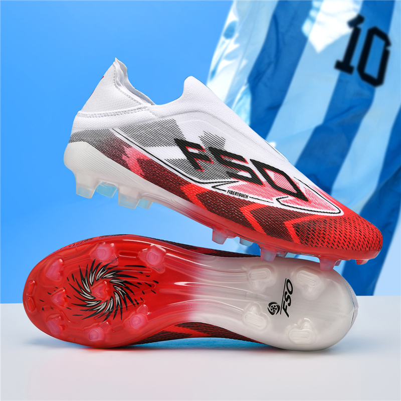 Homens AG Campo De Grama Chuteiras De Futebol Adulto Masculino Feminino Firme Chão Sapatos Absorção De Choque Jogo Botas
