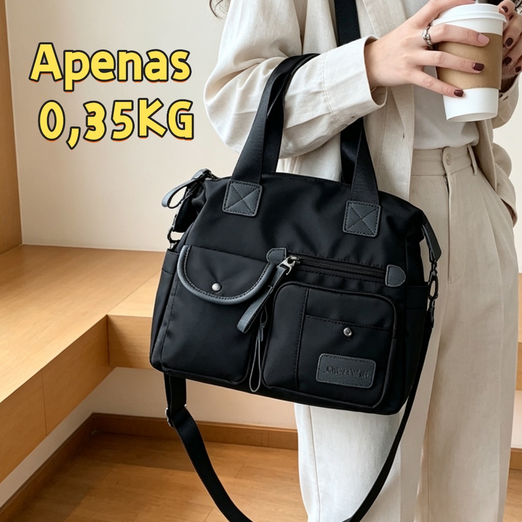 Bolsa de ombro feminina de nylon mais vendida, bolsa transversal de grande capacidade Casual Moda