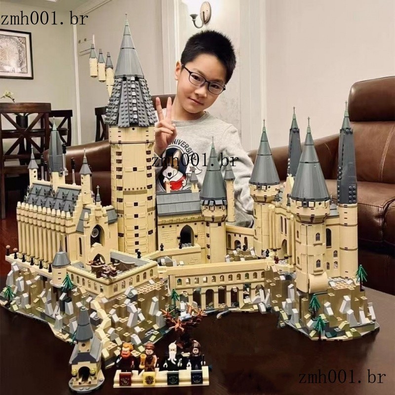 compatível Hogwarts Harry Potter Castelo model Decoração diy alta dificuldade brinquedos educativos blocos de construção