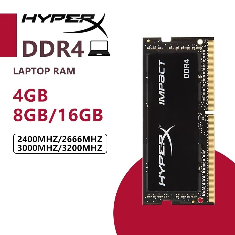 Memória DDR4 Para Laptop HyperX FURY 4GB 8GB 16GB 2400Mhz 2666Mhz 3200Mhz DIMM G